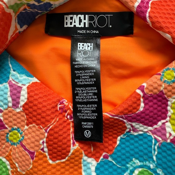 Beach Riot - Tyler One Piece - Neon Blooms Waffle - Picture 3 of 5